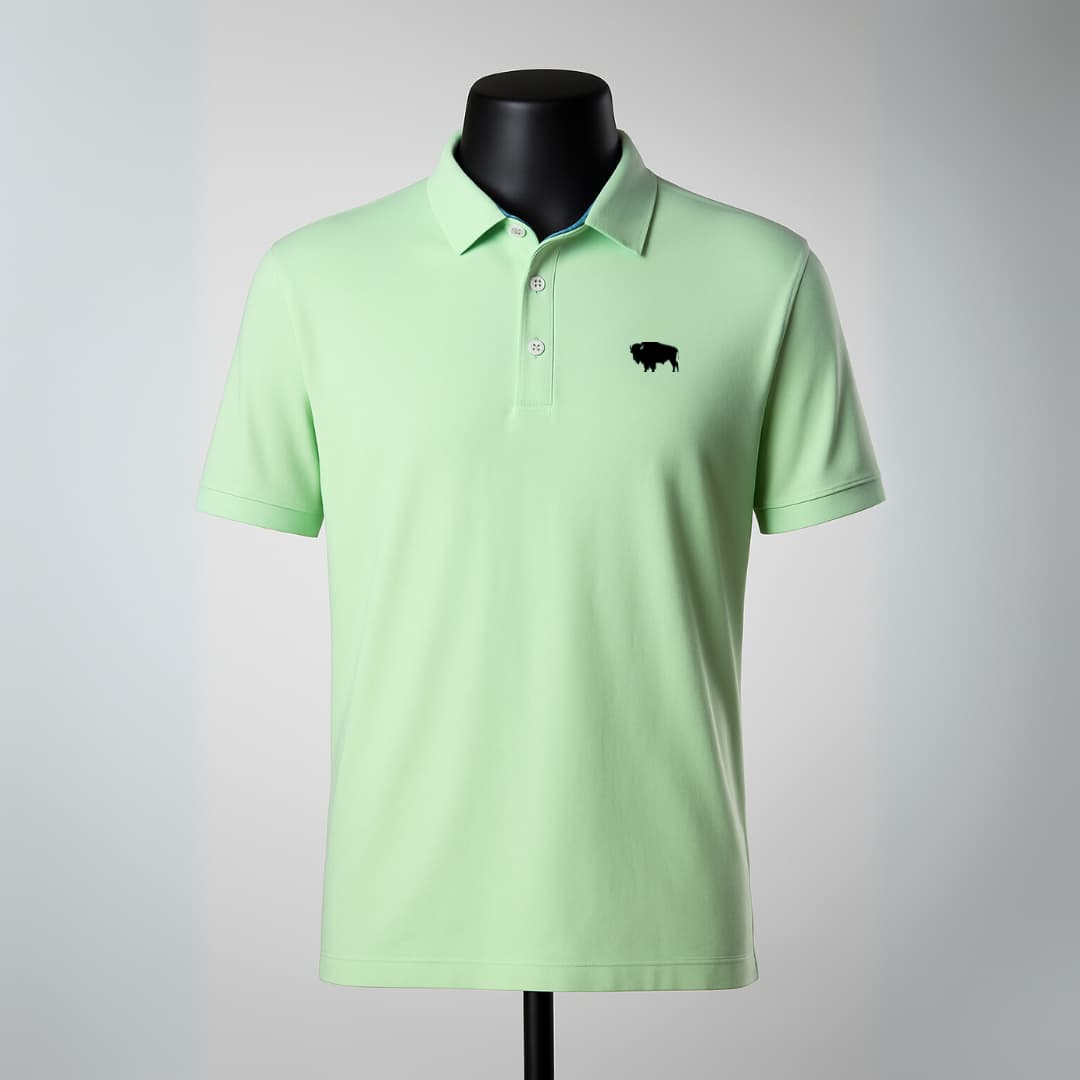 The Comfy-Cool™ Polo — Mint Ice - Lone Buffalo Golf