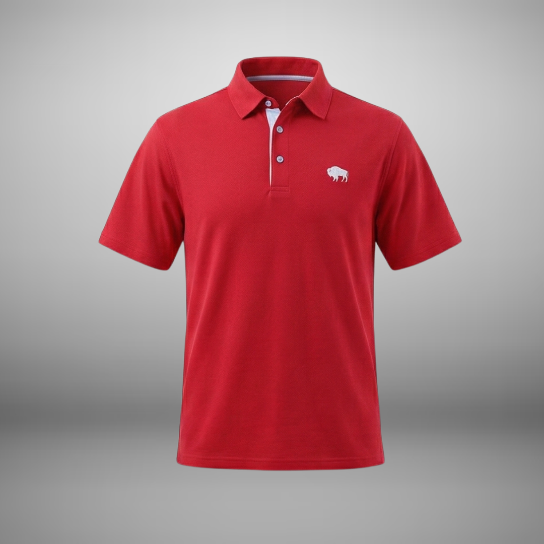 The Comfy-Cool™ Polo — Redline – Lone Buffalo Golf