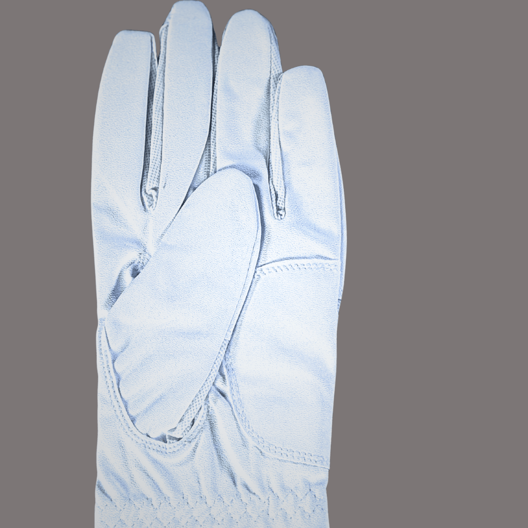 Soft flexible palm golf glove with secure grip and premium comfort fit